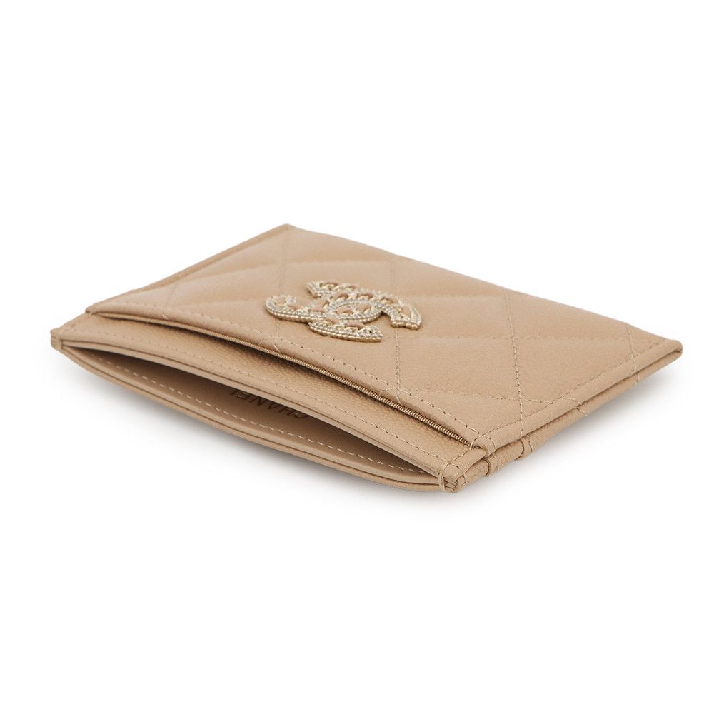 シャネル カードケース マトラッセ ココマーク キャビアスキン ラインストーン AP 2737 CHANEL 定期入れ パスケース