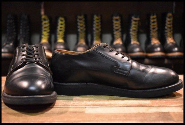 8 D 17年 レッドウィング 101 ポストマン シューズ 黒 ブラック シャパラル 短靴 ローカット 編み上げ ブーツ redwing FL 431