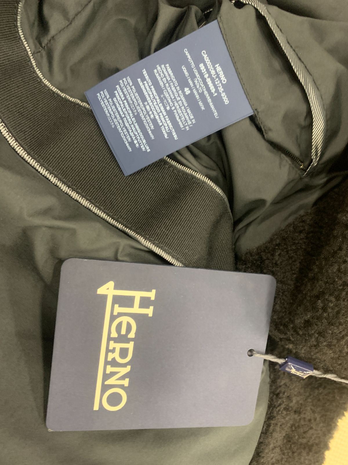 新品 HERNO ヘルノ CA000206U 12735 9300 メンズ テディ シングル