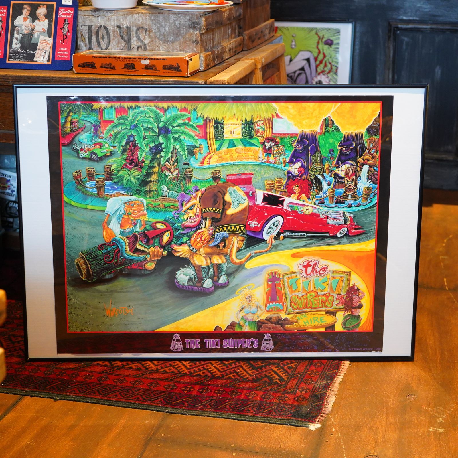 2000 s Shawn Warcot THE TIKI SWIPER サイン入り ポスター ヴィンテージ ビンテージ ガレージ コレクション アメリカ雑貨