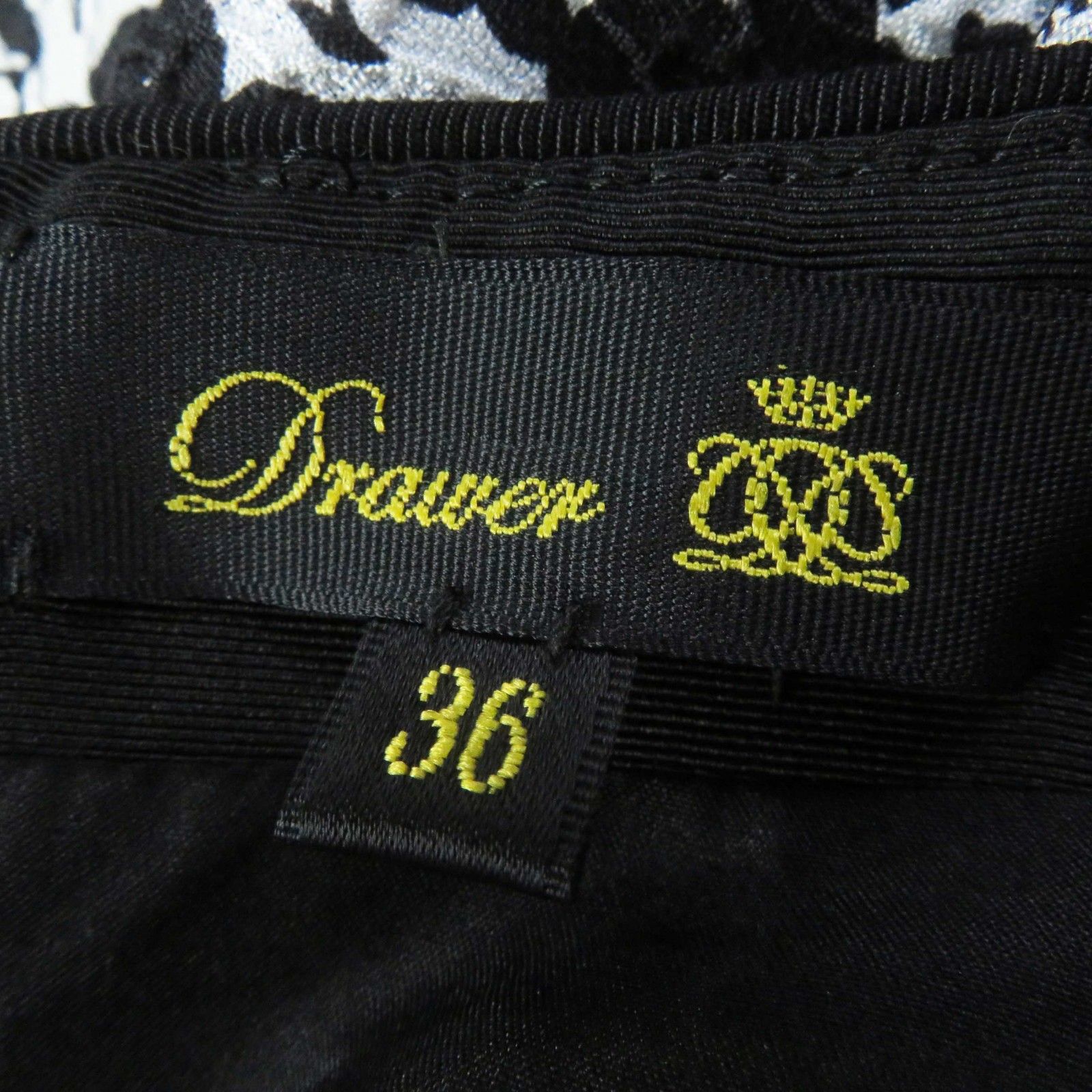 極美品◎DRAWER ドゥロワー 22AW 6524-299-1667 花柄 ジャガード  ロングスカート ブラック ホワイト 36 日本製 正規品 レディース 極美品◎DRAWER ドゥロワー 22AW 6524-299-1667 花柄 ジャガード