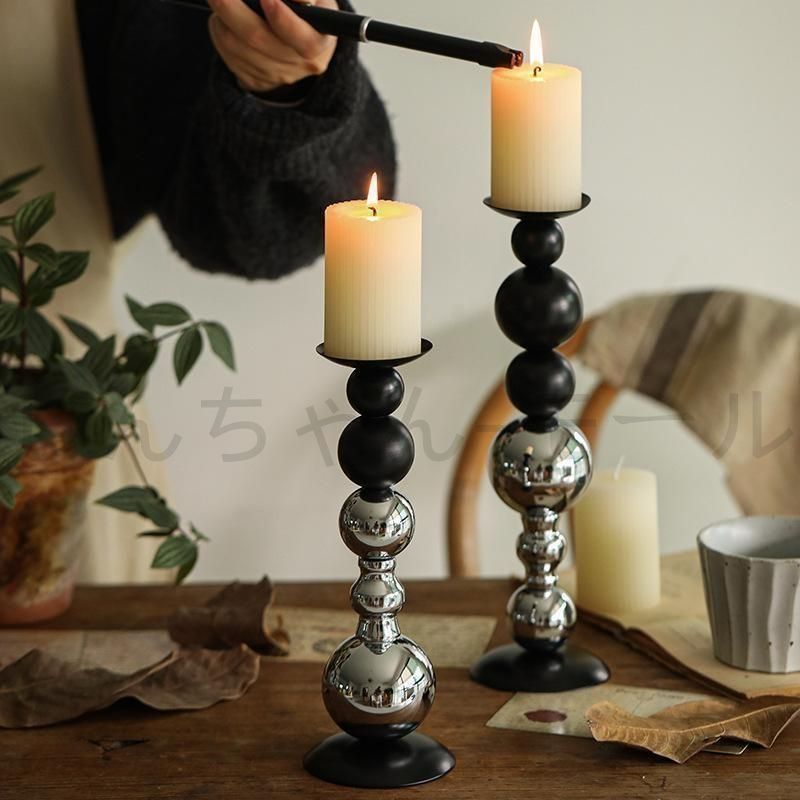 キャンドルスタンド ハロウィン クリスマス パーティー モダン 黒