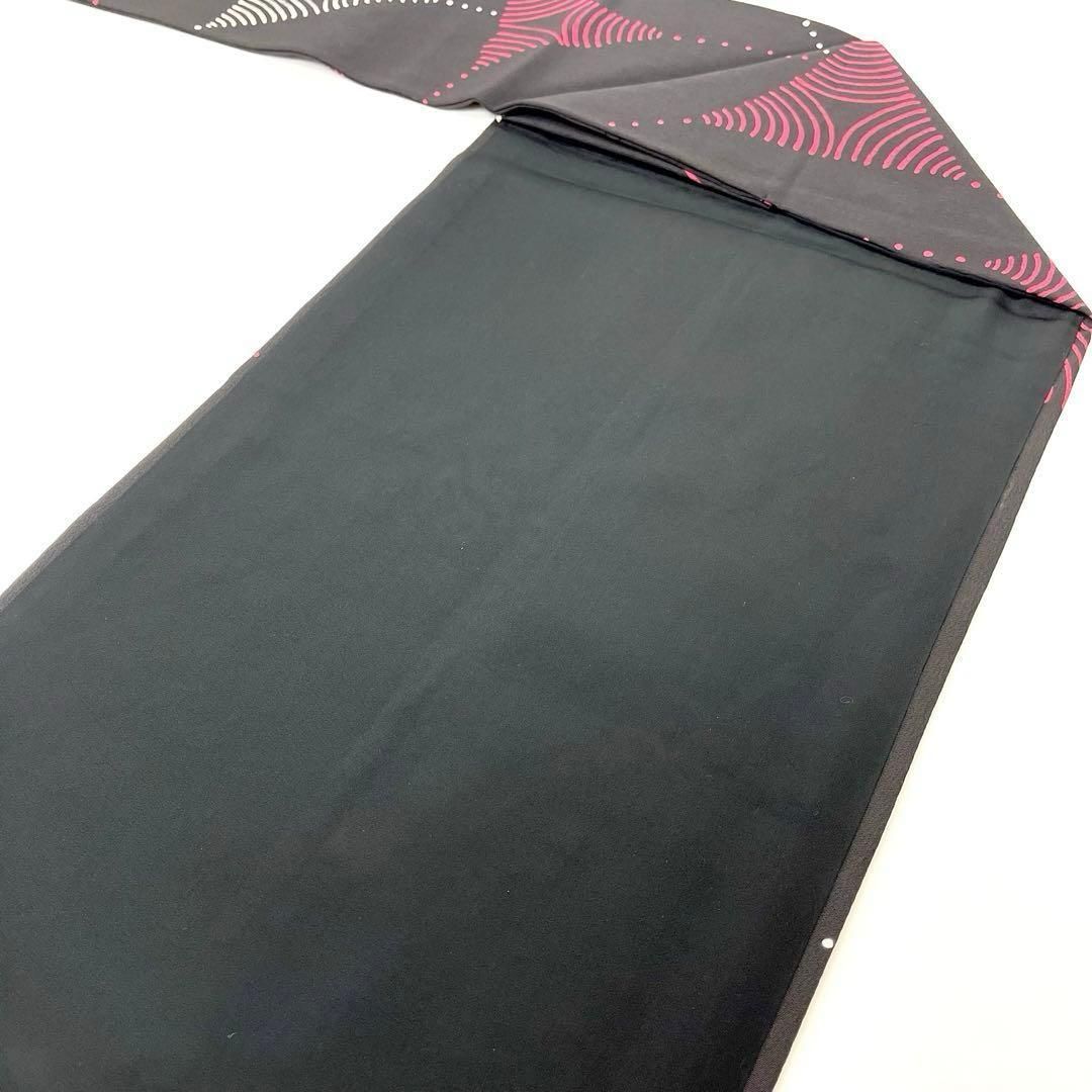  着物と帯 時流 N 25116◆正絹 九寸名古屋帯◆染帯 黒色 ちりめん 名古屋帯 帯