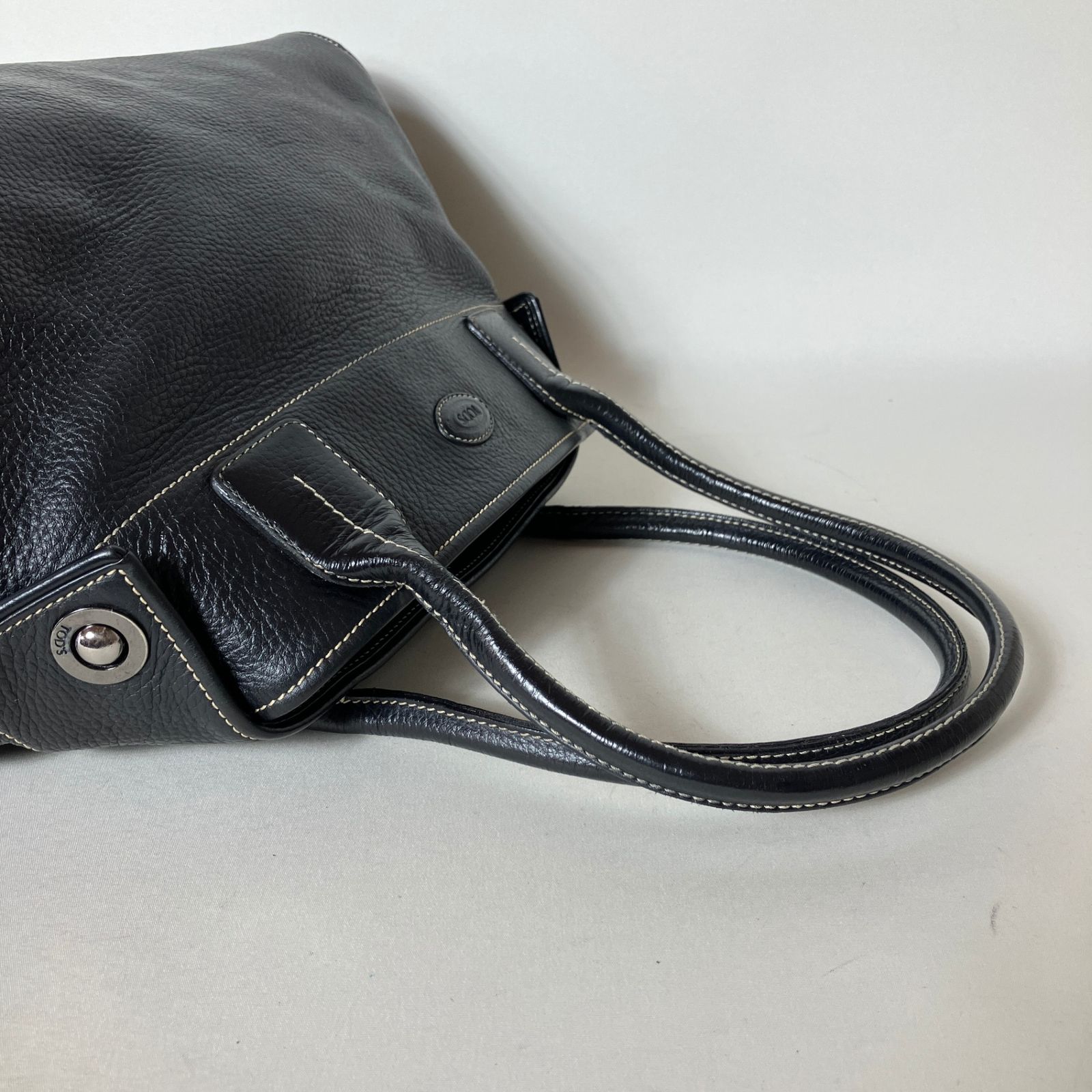 2512-87｜美品｜トッズ トートバッグ レザー ブラック - メルカリ