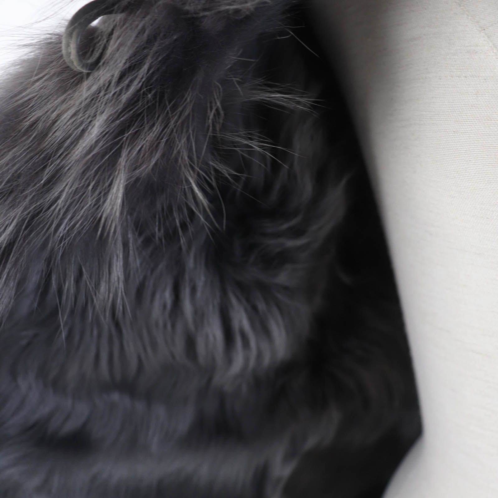 良品☆GRACE グレース 羊革 フォックスファー トグル・フード付 ムートンコート ファーコート グレー 36 正規品 レディース ボリューム◎ 良品☆GRACE グレース 羊革 フォックスファー トグル・フード付