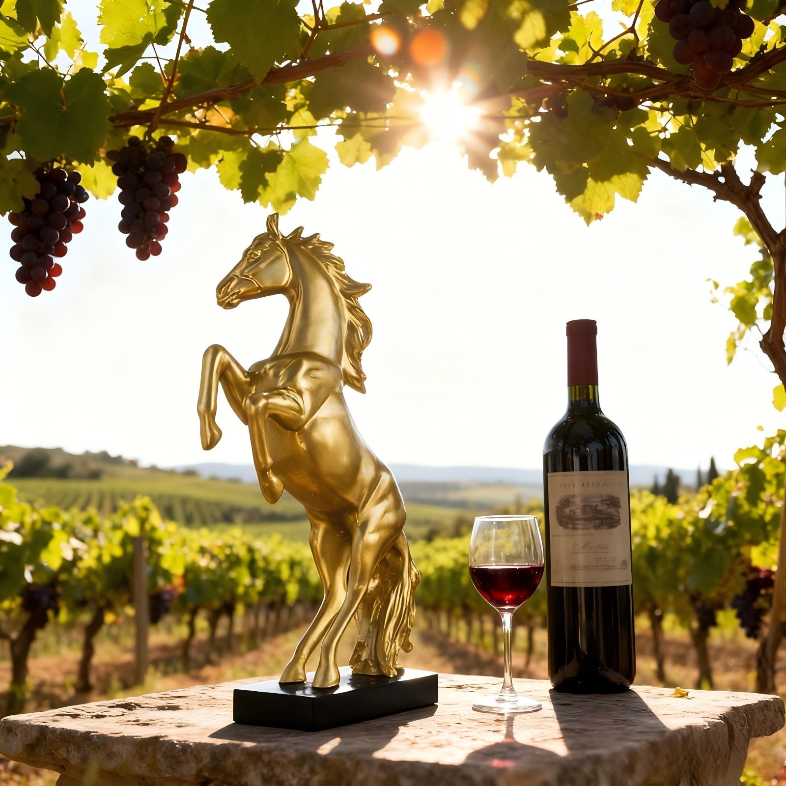  ワインホルダー ワインラック ウマ 馬 うま ゴールド ワインスタンド おしゃれ ワインボトルラック ワイン棚 インテリア アンティーク ワイン シャンパン ボトル スタンド ディスプレイ 引越し祝い 感 干支 その他 キッチン 食器