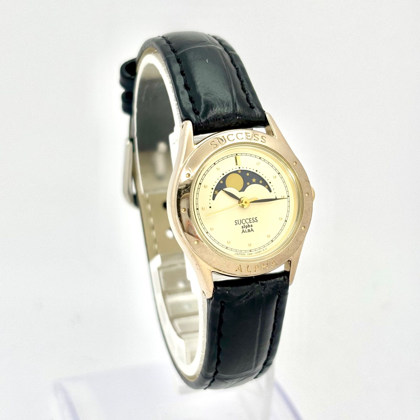 新品電池】SEIKO セイコー ALBA アルバ ムーンフェイズ ゴールド