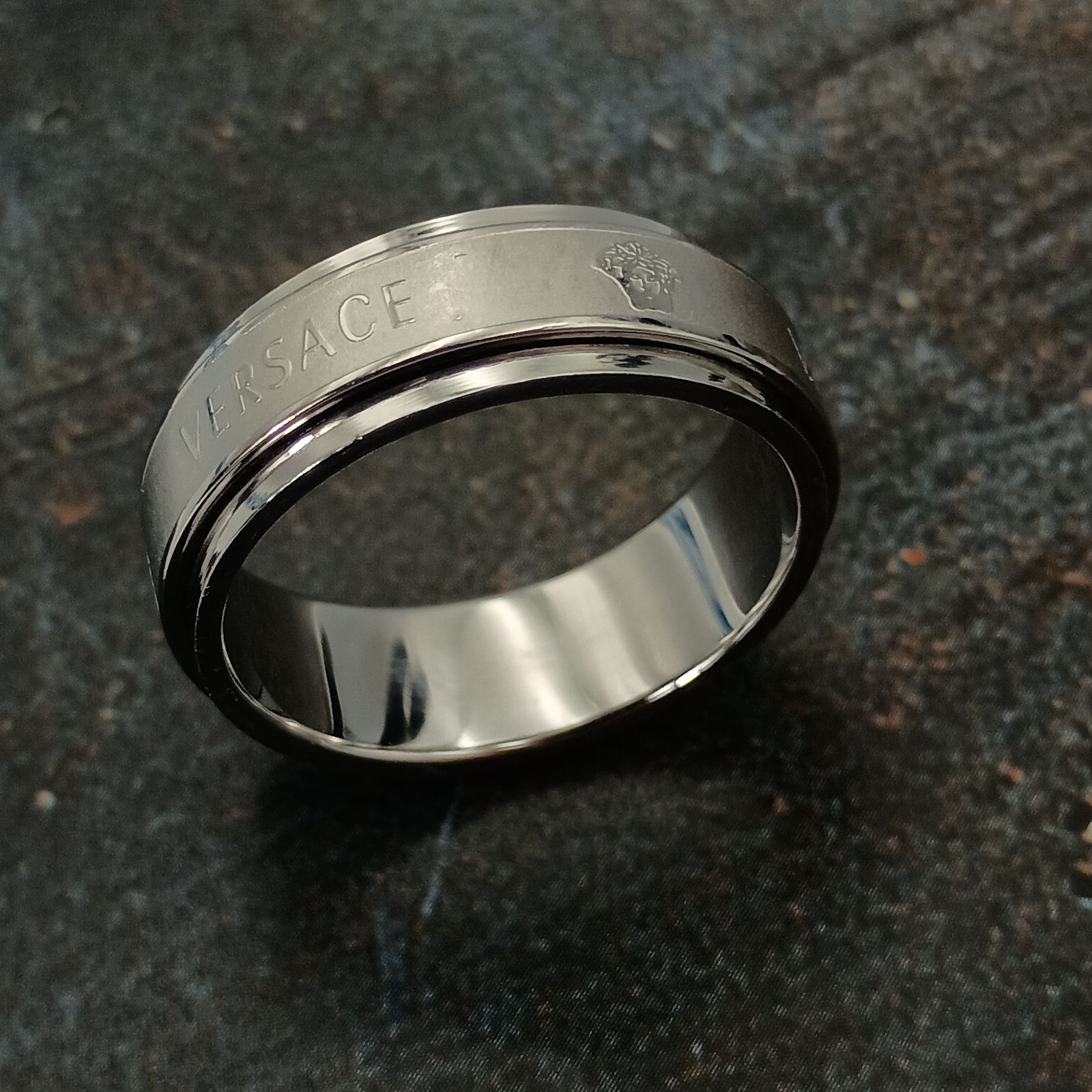 VERSACE ヴェルサーチ 27号 メデューサ リング 指輪 メンズ シルバー