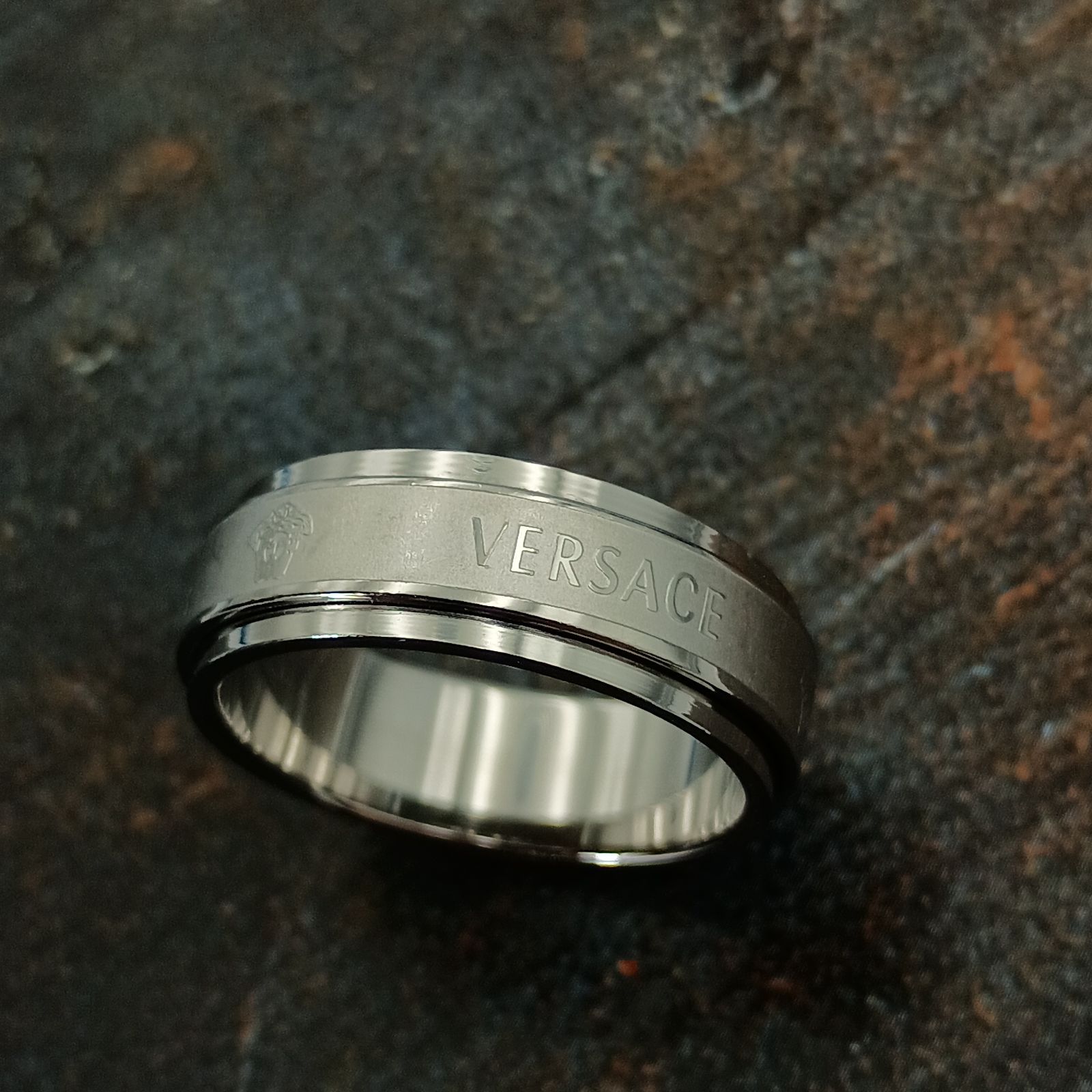 VERSACE ヴェルサーチ 27号 メデューサ リング 指輪 メンズ シルバー
