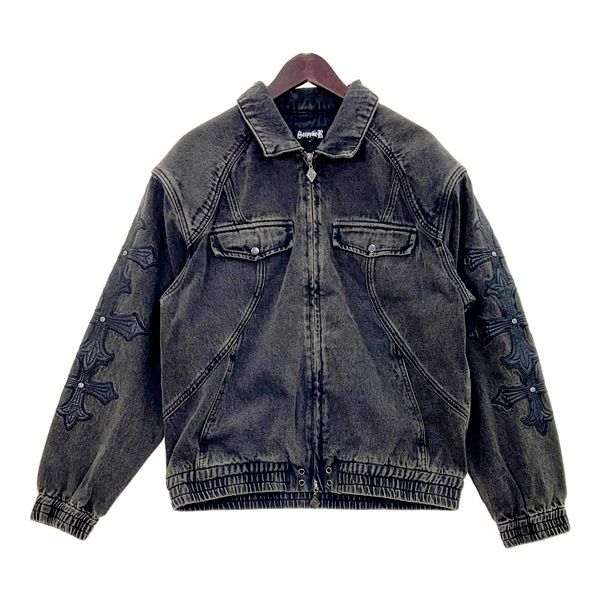 サプライヤー デニムジャケット Gジャン ブルゾン Cross Leather Patch Denim Jacket メンズ Lサイズ アウター DM 17606