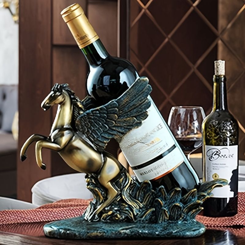 ワインホルダー ワインラック ウマ 馬 うま ペガサス ブロンズ ワインスタンド おしゃれ ワインボトルラック ワイン棚 インテリア アンティーク ワイン シャンパン ボトル スタンド ディスプレイ 引越し祝い 感 ギフト