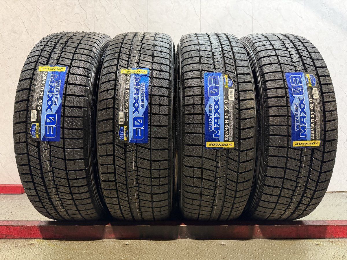  製 DUNLOP WM 03 225 45 R 21 スタッドレス Weds Delmore 21インチ 3 40 トヨタ 設計 クラウン用 MTC 997 21インチ タイヤ ホイールセット