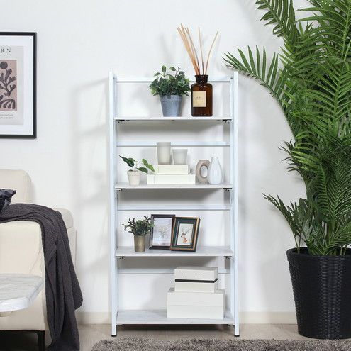 折りたたみシェルフ アロン4段 ストーン 73643