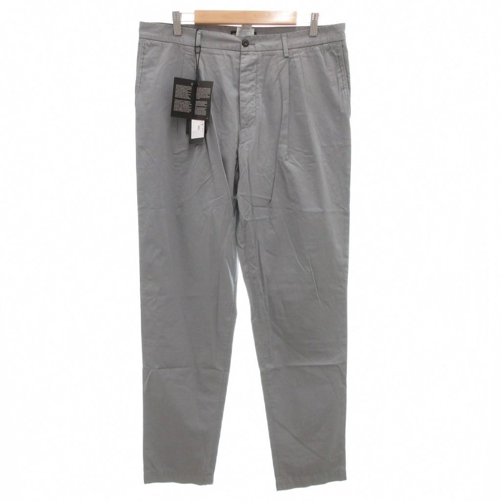ドルチェ ガッバーナ ドルガバ DOLCE GABBANA タグ付き パンツ テーパード ボタンフライ ツータック イタリア製 50 グレー GV GY 19
