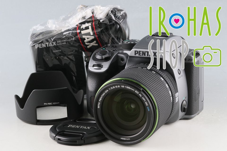 Pentax K 70 SMC DA 18 135 mm F 3 5 6 ED AL IF DC WR Lens 62523 E