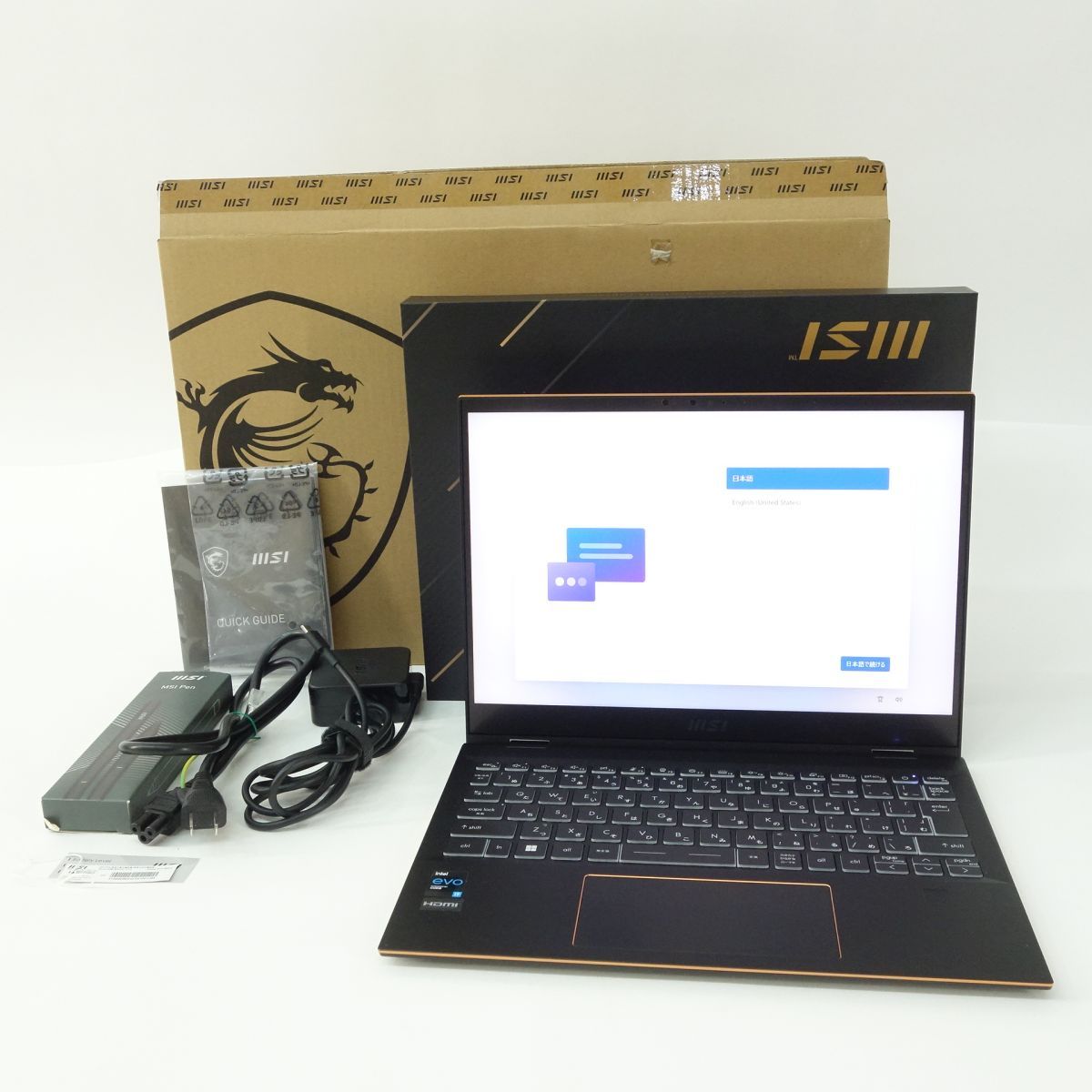 MSI Summit E 13 Flip Evo A 12 M インクブラック Summit-E FlipEvo-A MT-037 JP 13.4型|Windows 11 Pro|i 7|メモリ 32 GB|512 GB