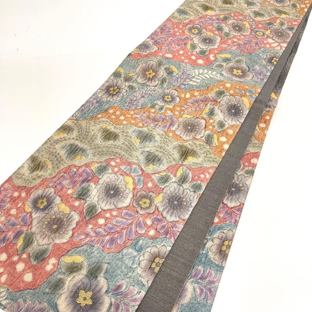 着物と帯 時流 F 2592◆正絹 袋帯◆長尺 ふくれ織 ♥品 辻ヶ花