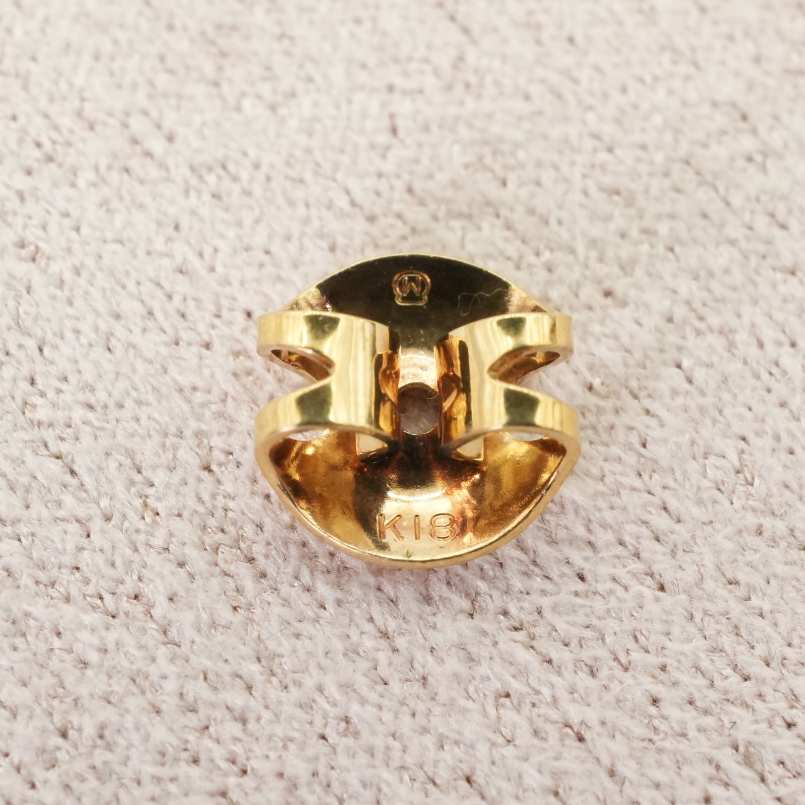 ミキモト 片耳 K18 アコヤ真珠 ピアス ベビーパール リーフ/24-2564