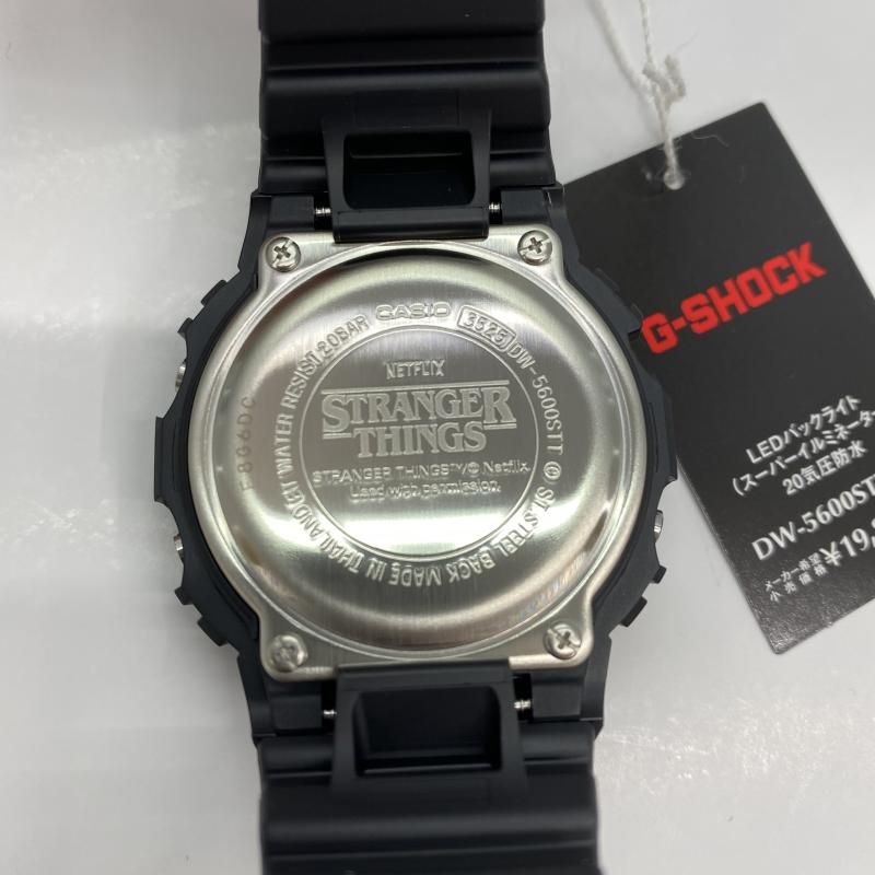  G-SHOCK×Stranger Things 腕時計 DW-5600 STT クオーツ 黒 箱あり ジーショック 91 腕時計(デジタル) 時計