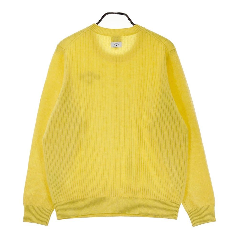 【アンパスィ】ニットセーター　LLサイズ　イエロー　メンズ　ゴルフウェア サイズ：LL CALLAWAY SELECT キャロウェイ セレクト カシミヤ ニット