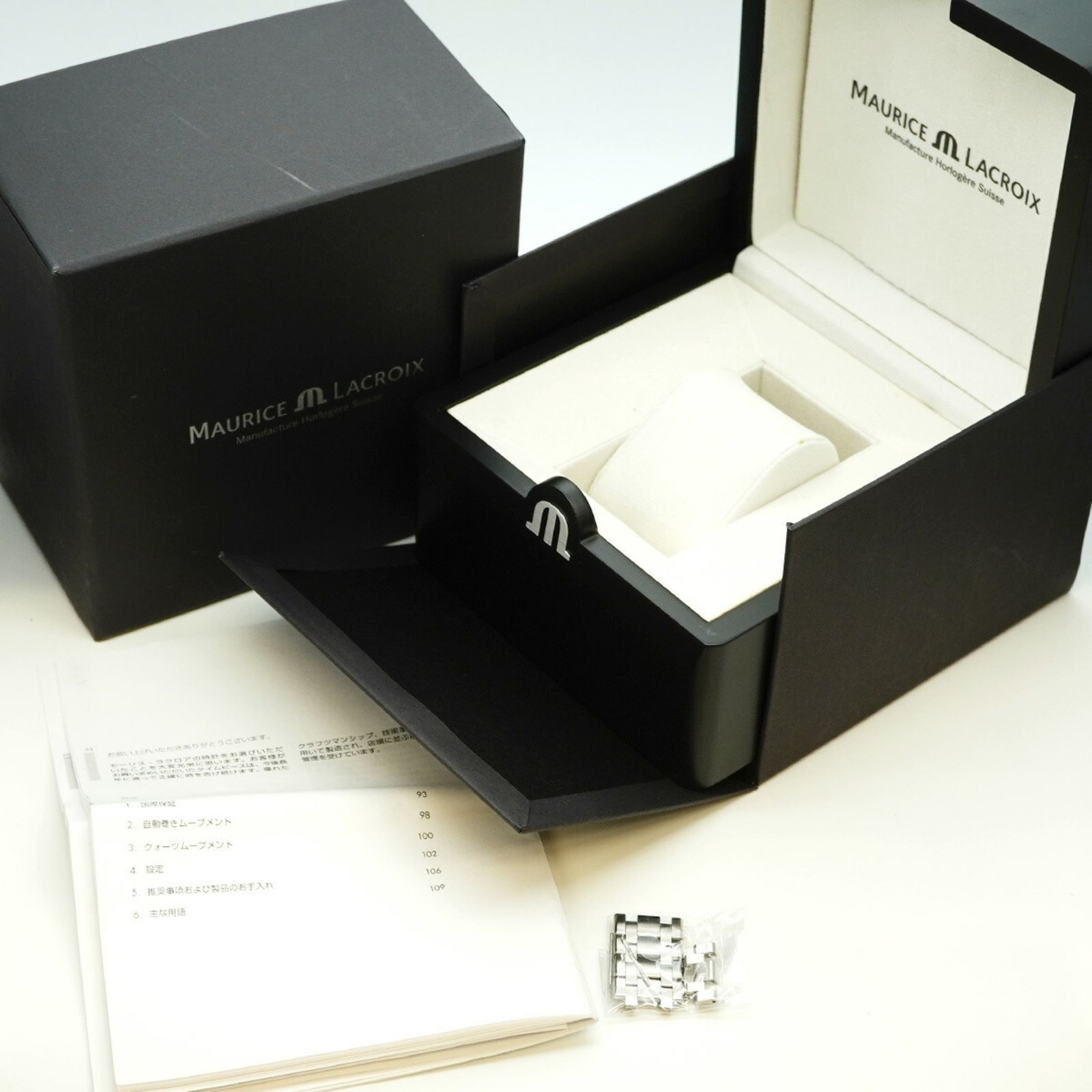 モーリス ラクロア アイコン デイト AI 1008 ネイビー文字盤腕時計 メンズ