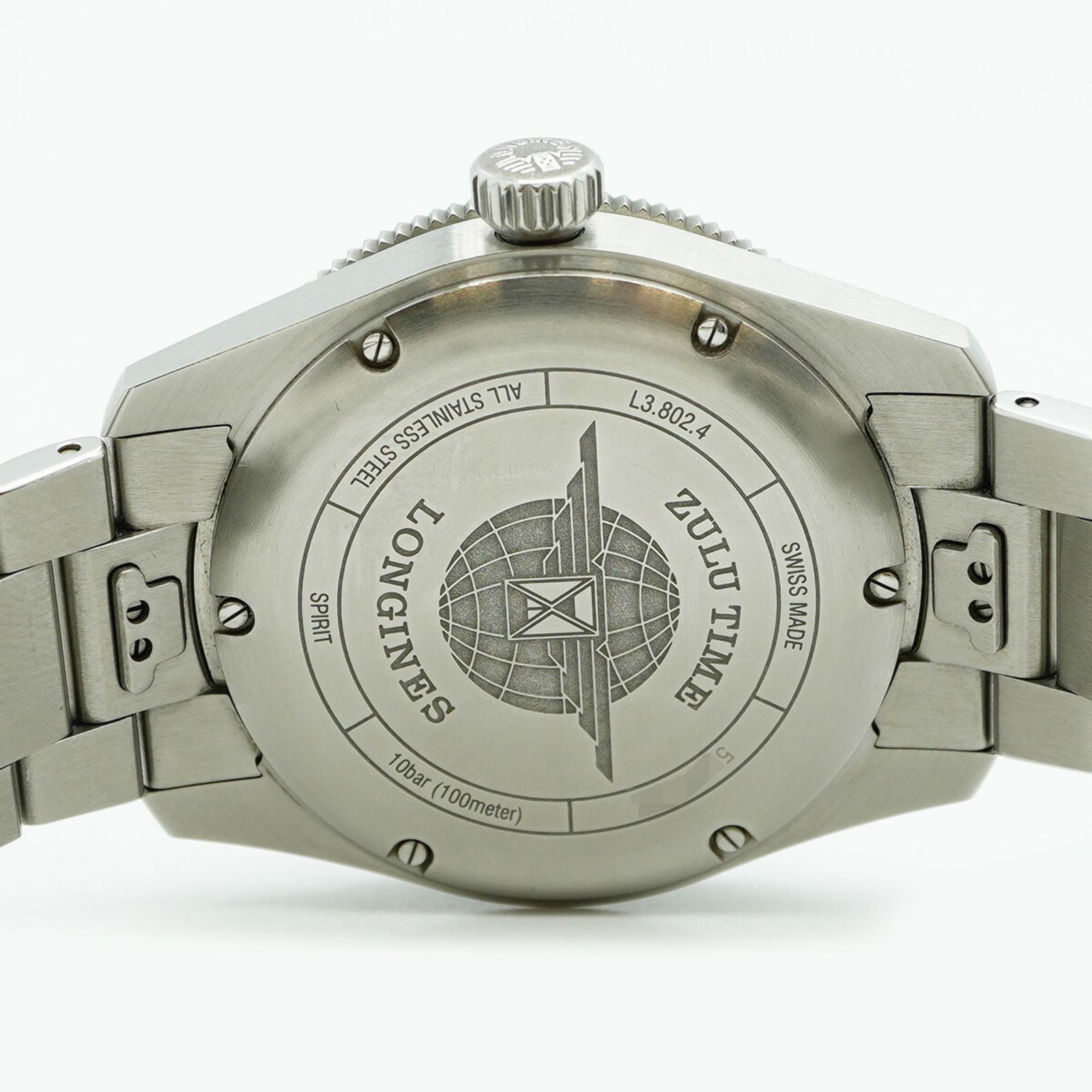  ロンジン スピリット ズールータイム L3 802 4 93 6 ネイビー文字盤腕時計 メンズ ジャケット 自動巻き時計 腕時計(アナログ)