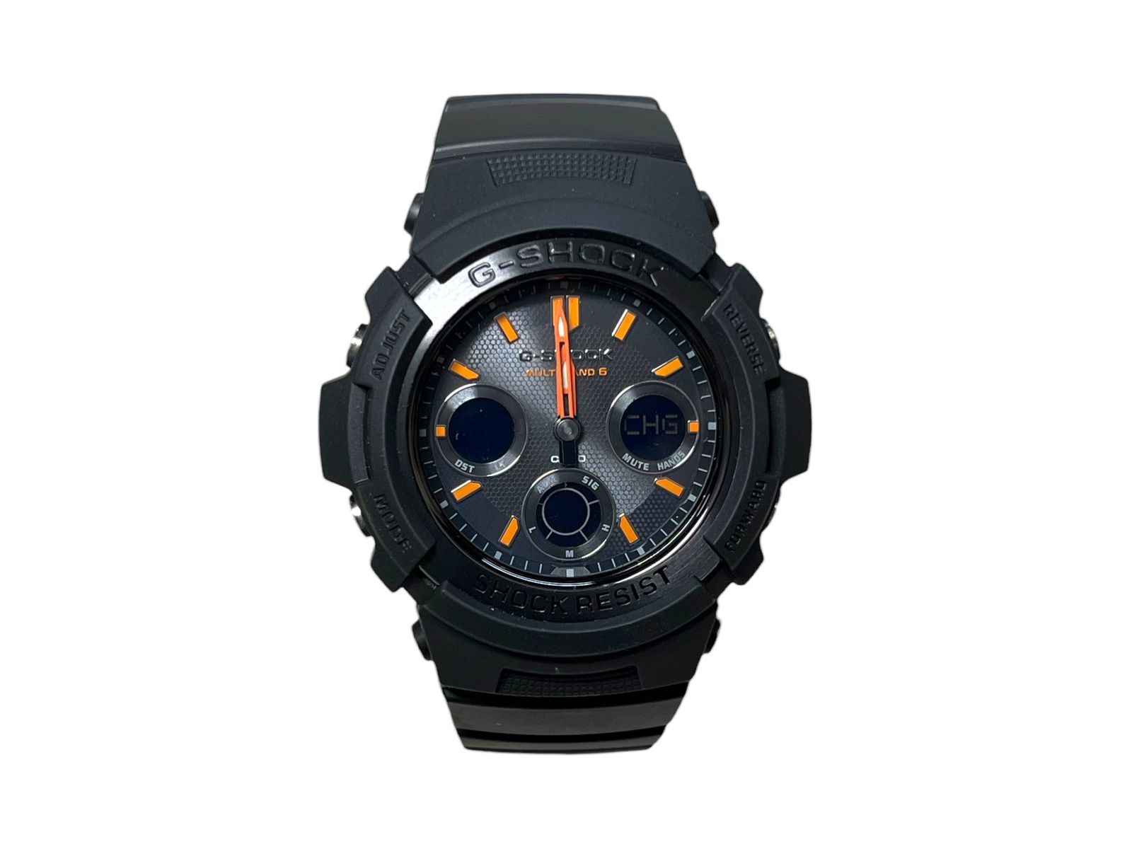 CASIO カシオ G-SHOCK Gショック マルチバンド6 タフソーラー デジアナ腕時計 AWG-M 100 SF ブラック メンズ|025