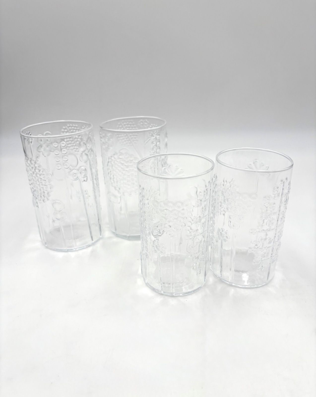 iittala イッタラ 北欧 ヴィンテージ クリア フローラ グラス タンブラー コップ 230 ml 320 セット