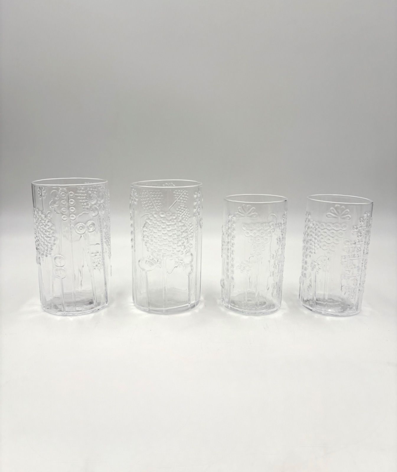 iittala イッタラ 北欧 ヴィンテージ クリア フローラ グラス タンブラー コップ 230 ml 320 セット