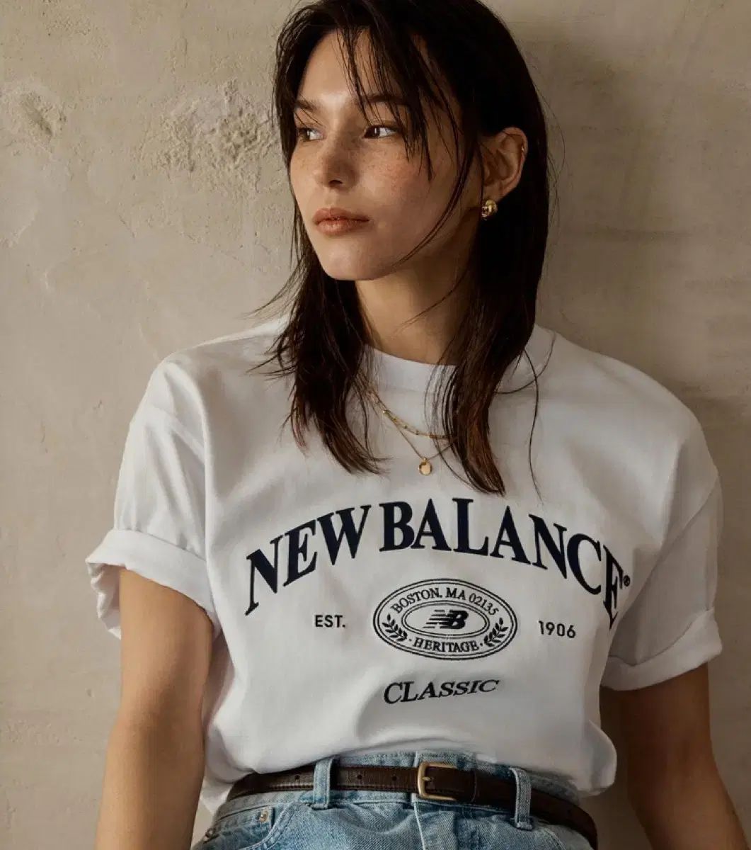 ニュー ンス UNI ヘリテイジ 半袖Tシャツ 白 XS