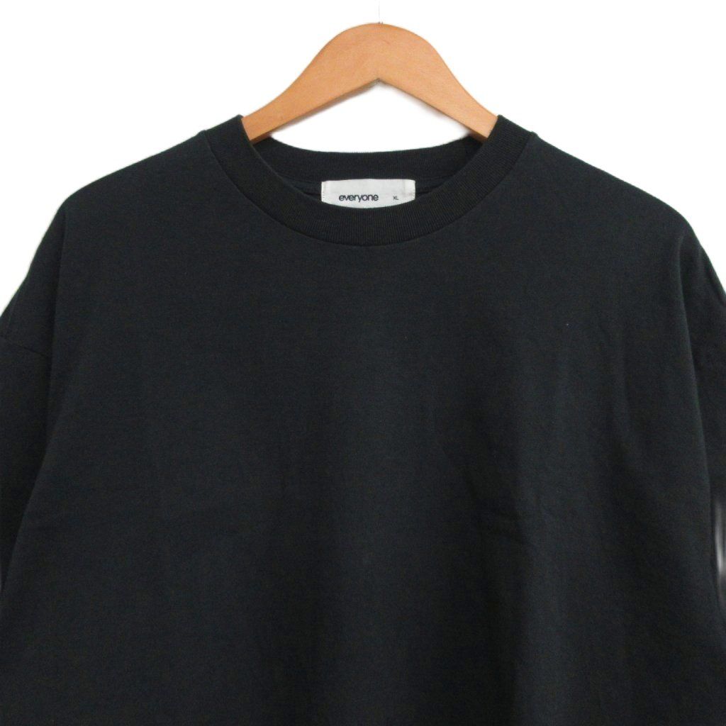 【中古】everyone HIGH-GAUGE COTTON TEE BLACK XL エブリワン ハイ ゲージ コットン Tシャツ ブラック 半袖 エブリワン everyone 25SS american cotton tee shirts Tシャツ 半袖