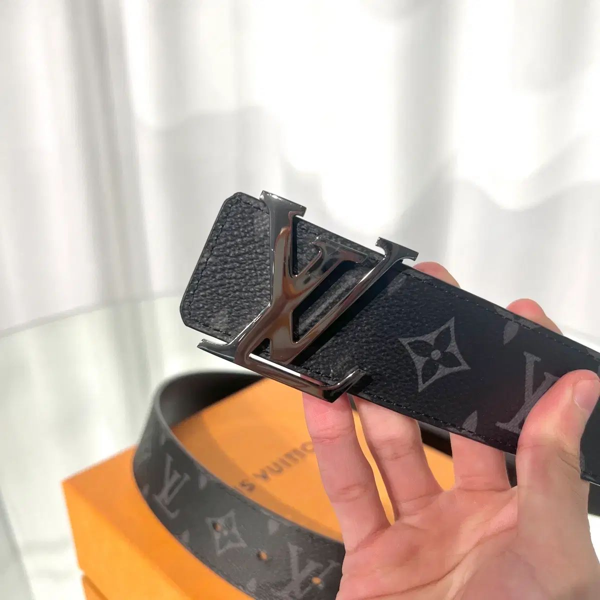 90/36サイズ 24SS ルイヴィトン エクリプス モノグラム ベルト M9043