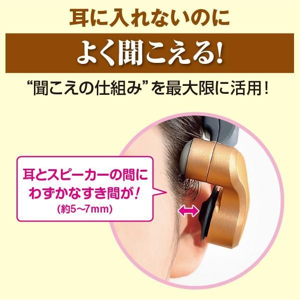 〇未使用 ココチモ きこえるホン K-Phone 集音器 DM120 耳に入れない集