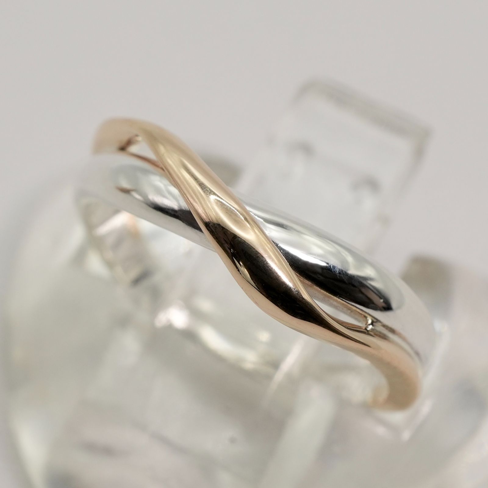 美品 4℃ シルバー925×K10 コンビ ウェーブ リング/25-2659 - メルカリ