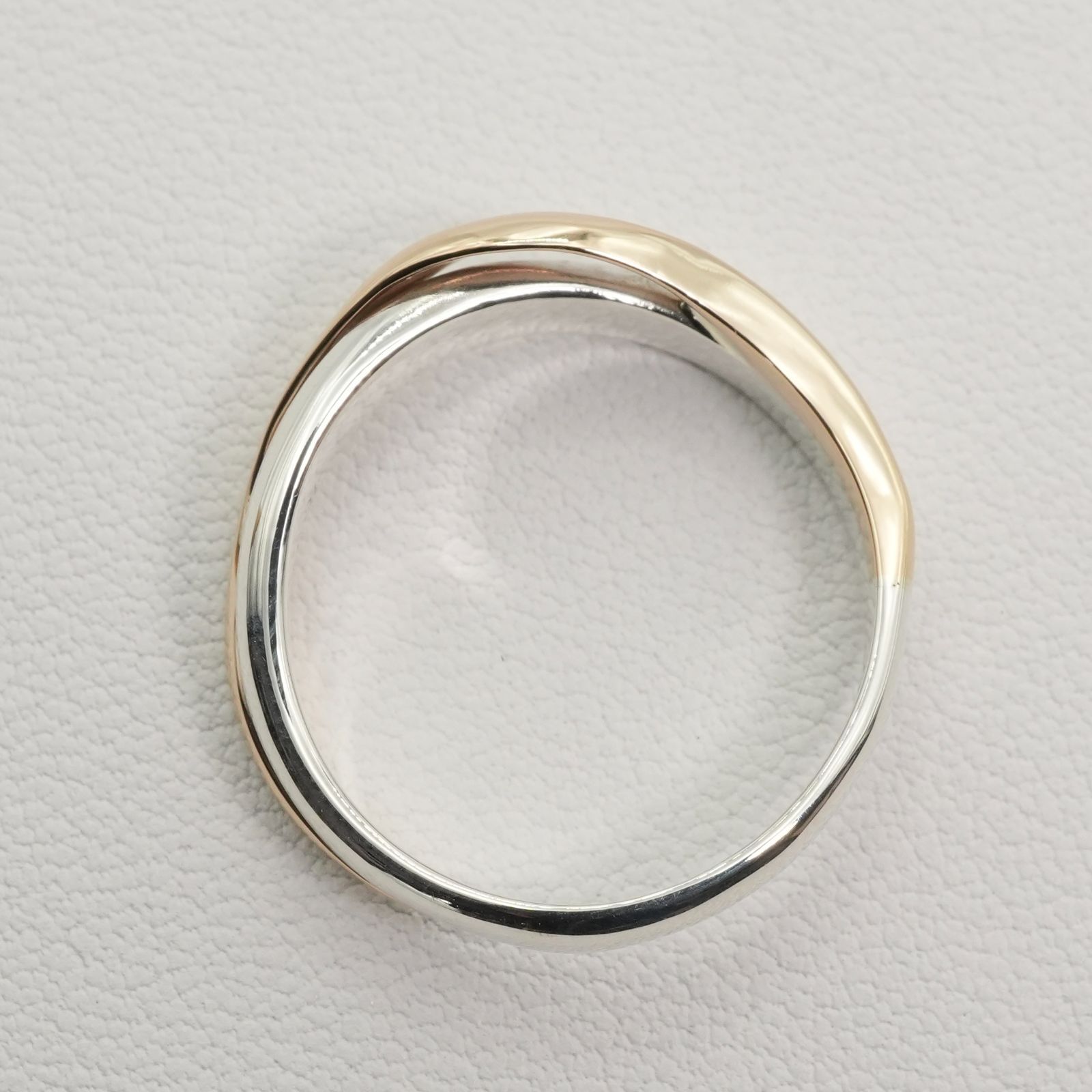 美品 4℃ シルバー925×K10 コンビ ウェーブ リング/25-2659 - メルカリ