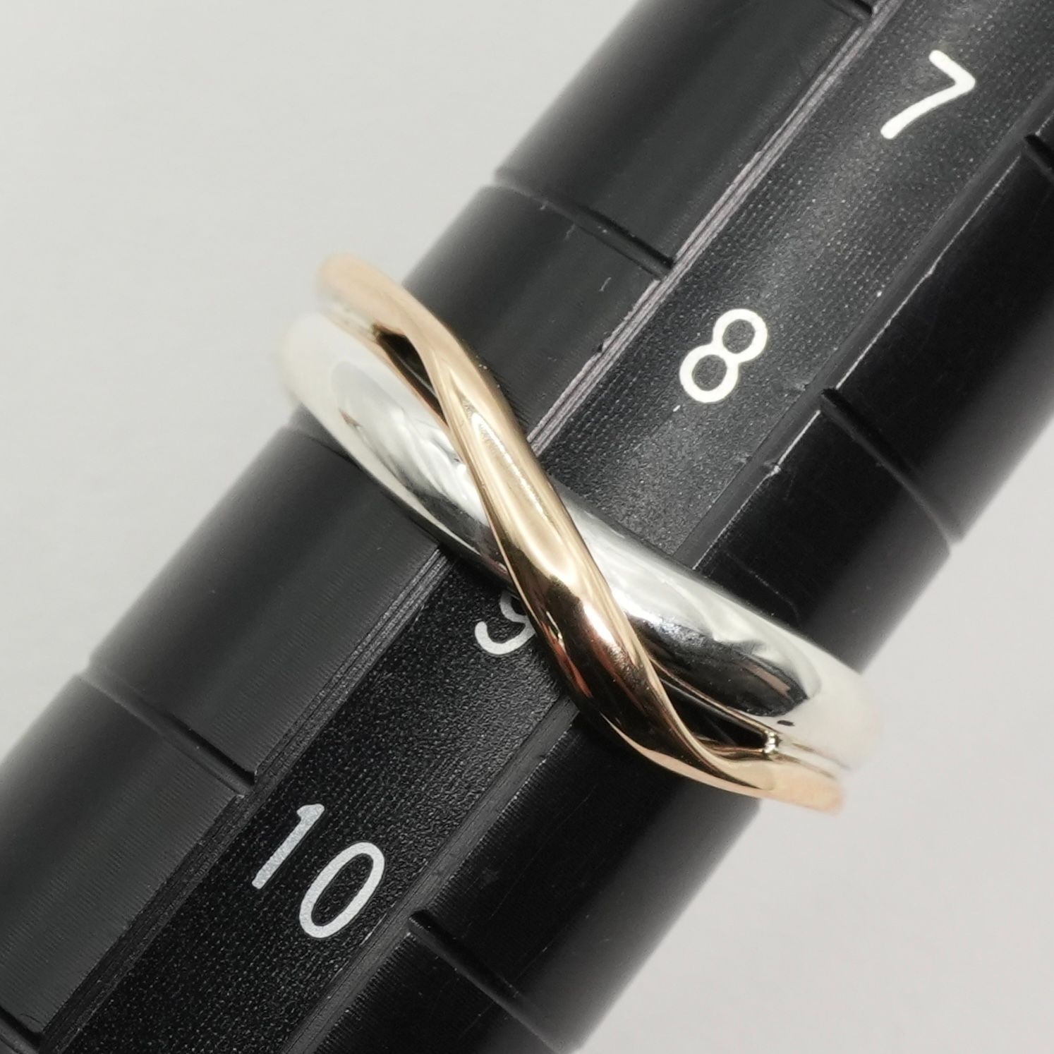 美品 4℃ シルバー925×K10 コンビ ウェーブ リング/25-2659 - メルカリ