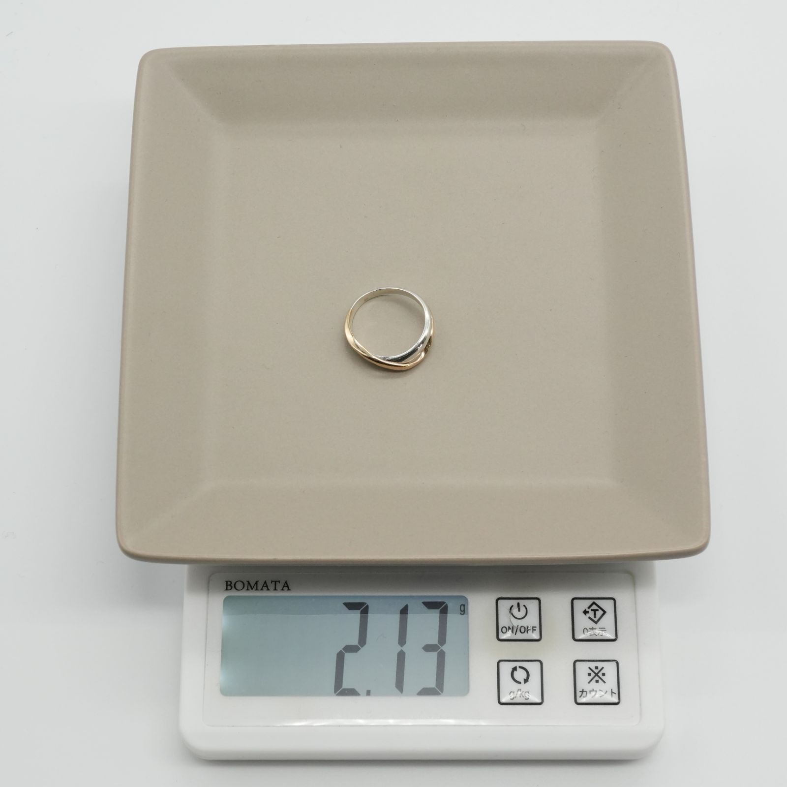 美品 4℃ シルバー925×K10 コンビ ウェーブ リング/25-2659 - メルカリ