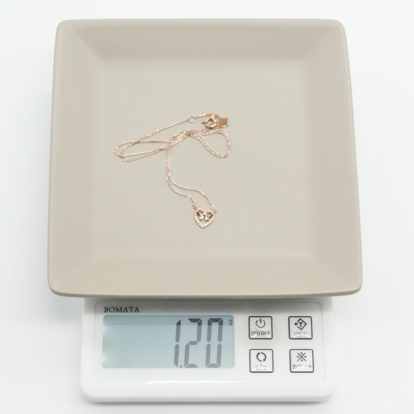 美品スタージュエリー ハートk10ネックレス