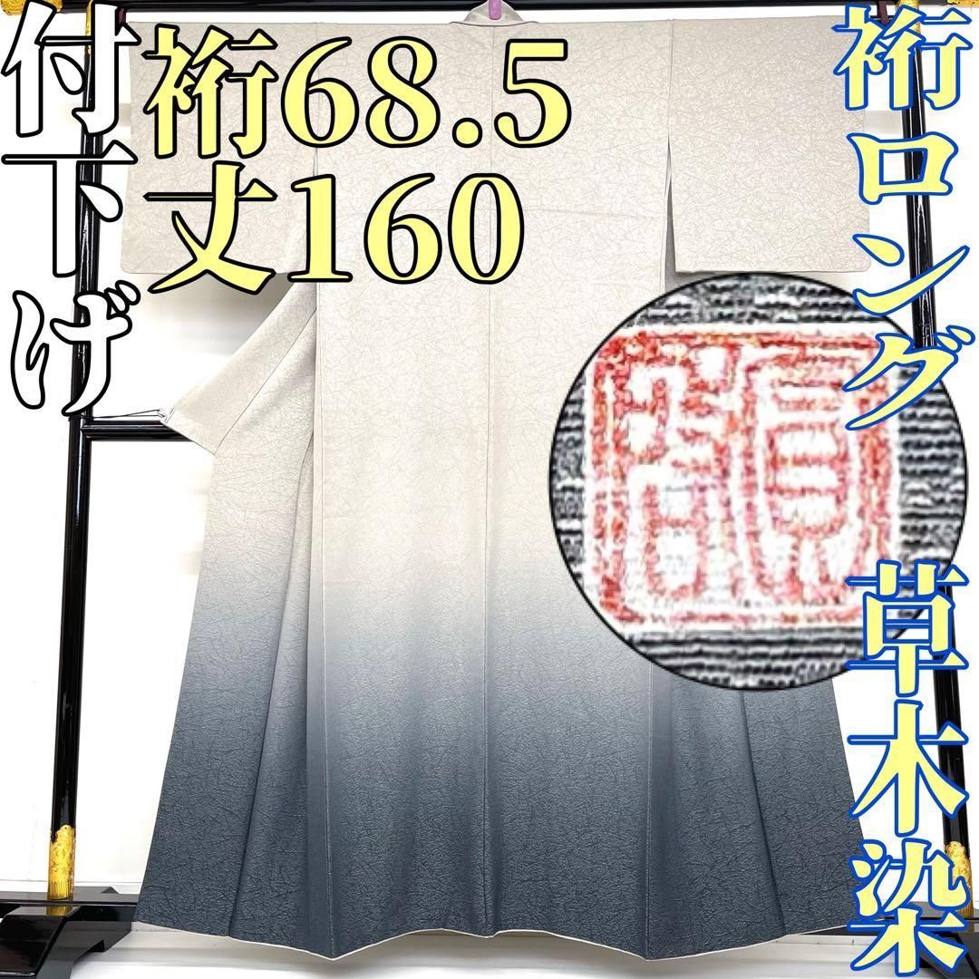 着物と帯 時流 H 2577◆正絹 付下げ◆裄ロング 草木染 さが美取扱