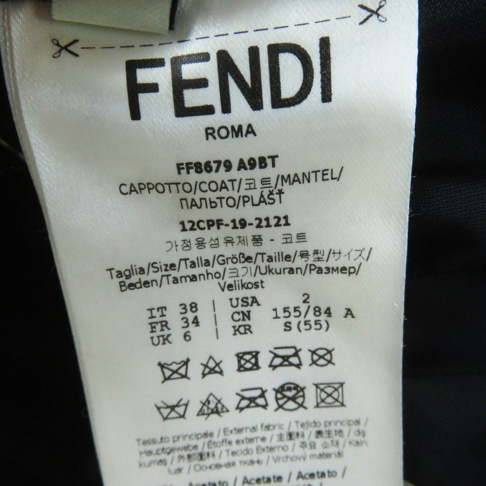 極美品◎FENDI フェンディ 2019年製 FF8679 袖口ミンク ハーフジップ