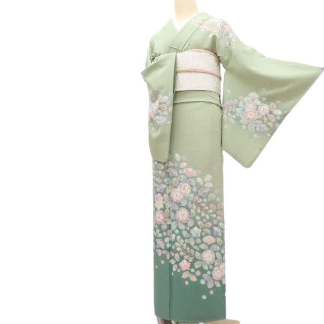 百華❀Y4345◇辻が花 絞り 手縫い仕立て 正絹 訪問着 着物 単品 - メルカリ