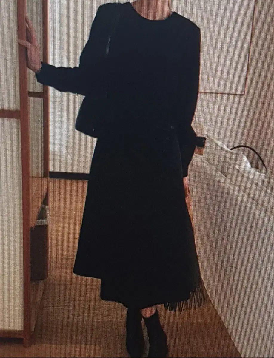 海外配送 シック ラウンドネック ロング ONE PIECE