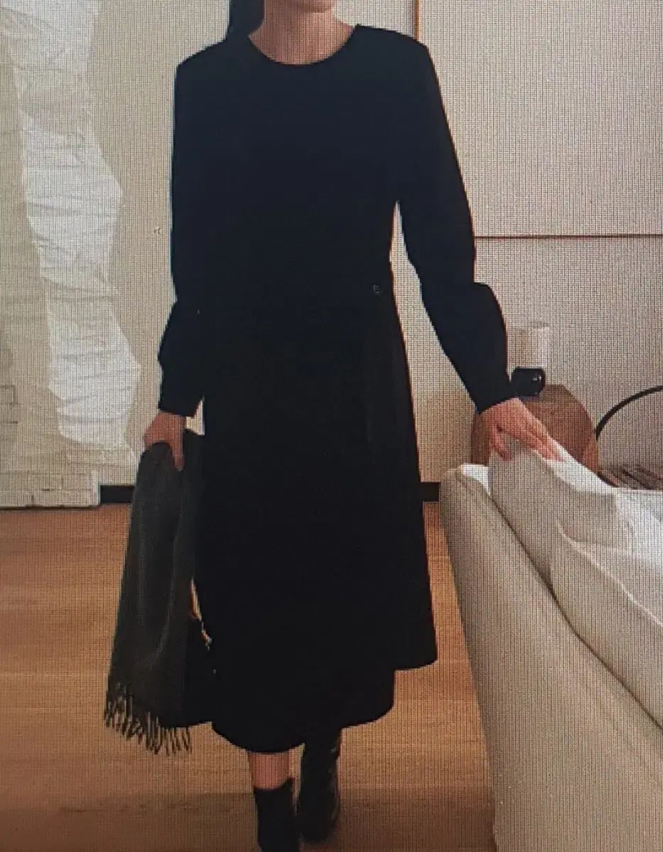  海外配送 シック ラウンドネック ロング ONE PIECE 長袖 七分袖 その他