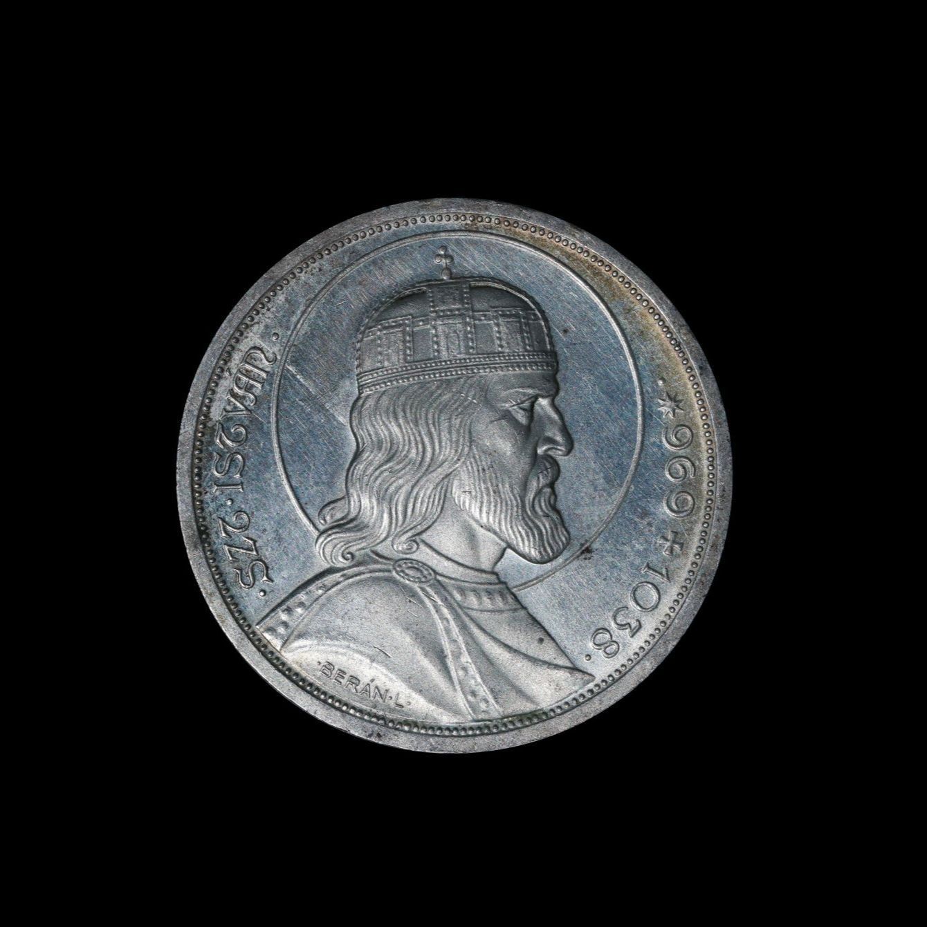 HUNGARY Kingdom ハンガリー王国 ニコラウス ホルティ 1920-1944 5 Pengo 1938年 ペンゴ 記念硬貨 外国コイン 銀貨