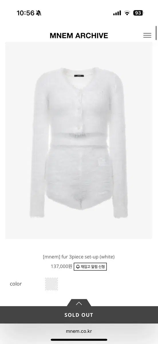 ムネム ファー スリーピース セットアップ mnem fur 3 piece set-up-♥