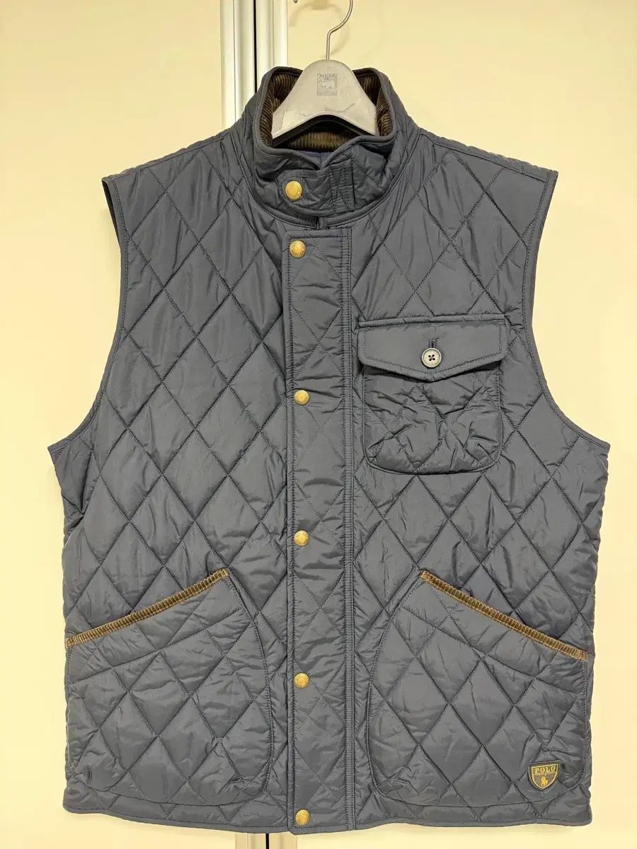 ポロ ラルフローレン キルティング ベスト ネイビー M デパート