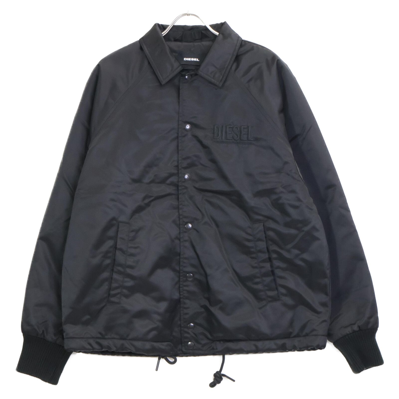 DIESEL ディーゼル ﾌﾞﾗｯｸ ﾛｺﾞ刺繍ｺｰﾁｼﾞｬｹｯﾄ S - メルカリ