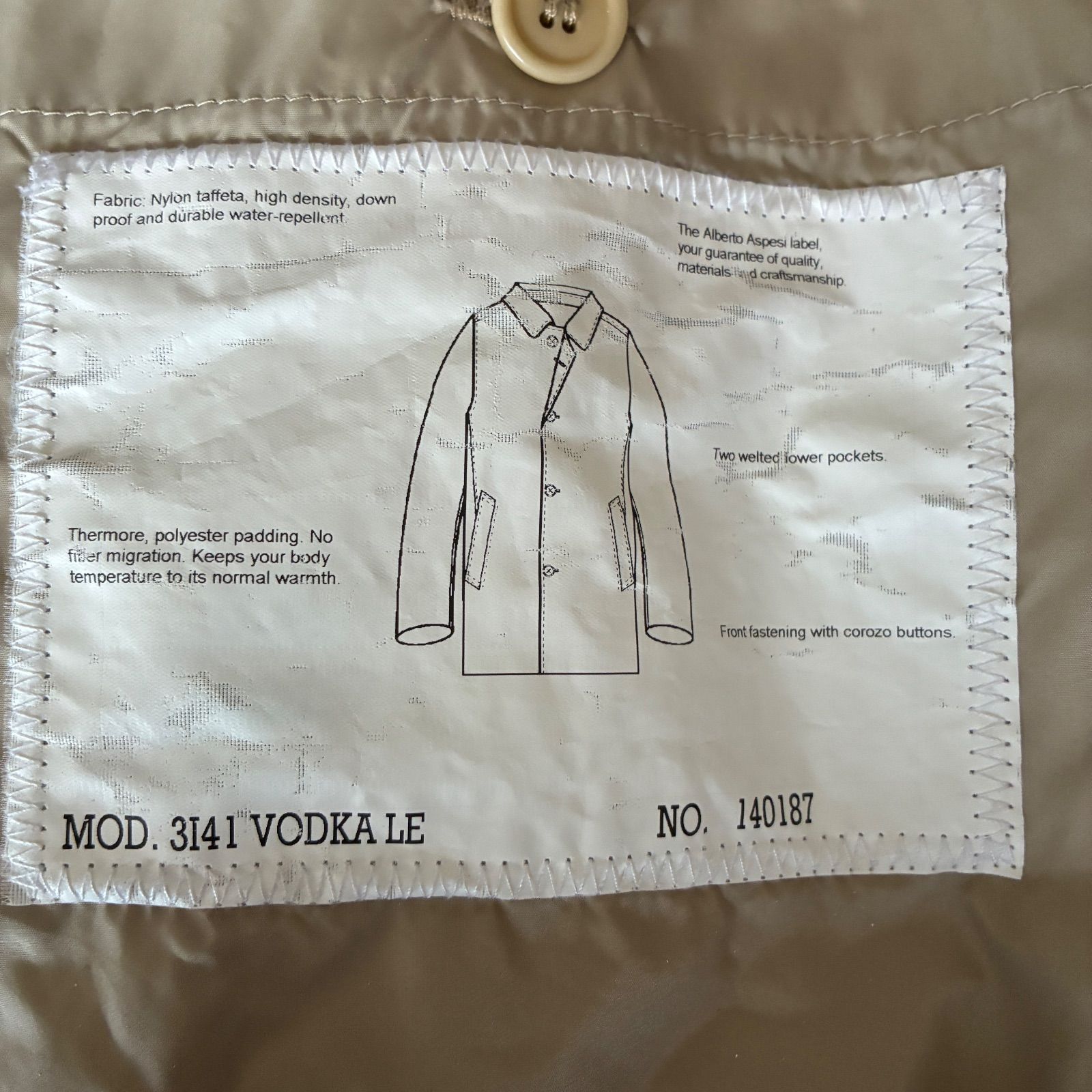 ASPESI × THERMORE (アスペジ × サーモア)ナイロンステンカラーコート