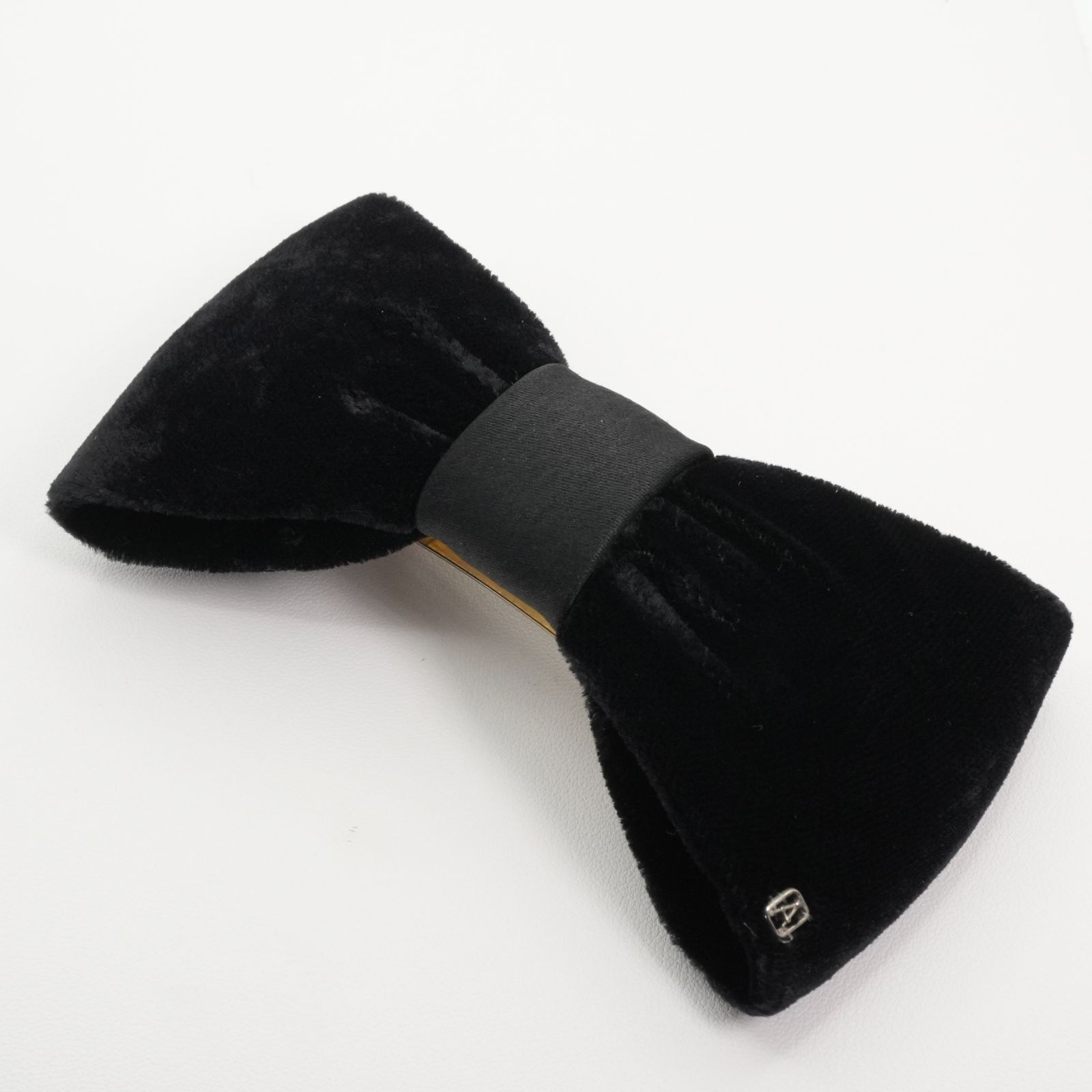 アレクサンドルドゥパリ　バレッタ　ベロア　リボン　ブラック アレクサンドル ドゥ パリ ベロアバレッタ（ブラック） ALEXANDRE DE