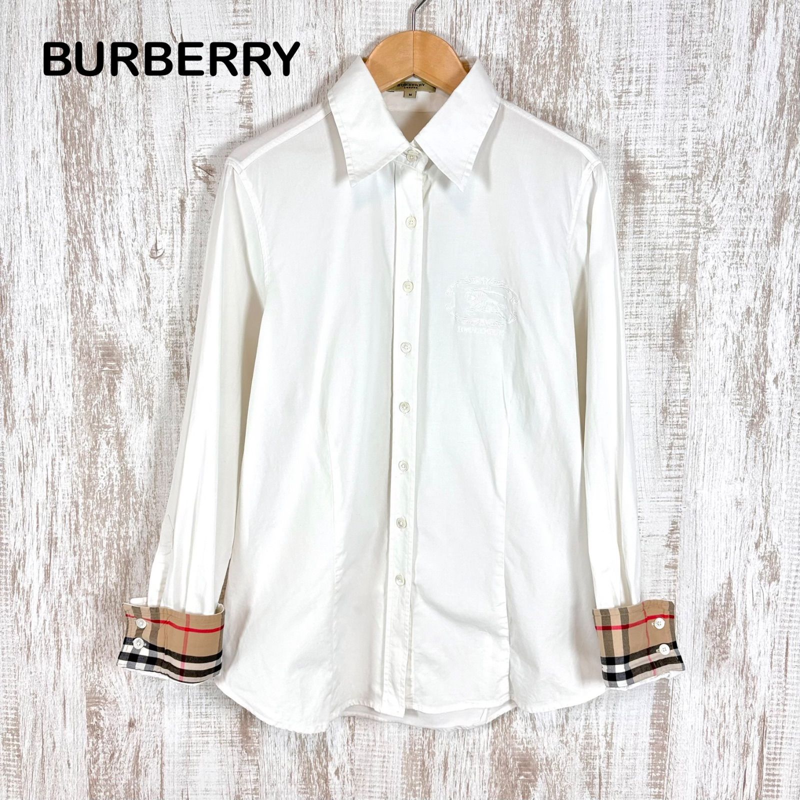 【現行タグ】バーバリーロンドン 長袖シャツ ノバチェック BL刺繍 ブラック L 現行タグ】バーバリーロンドン 長袖シャツ ノバチェック BL刺繍 ブラック L